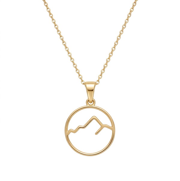 Closeup photo of 14k Yellow Gold Peak 8 Necklace