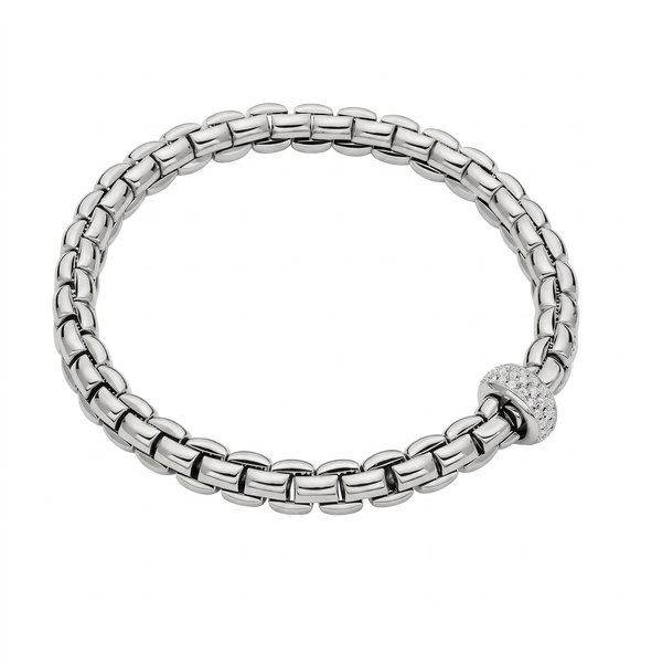 Closeup photo of Eka Flex'it White Gold Diamond Bracelet