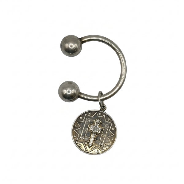 Closeup photo of 925 Tiffany & Co. Torch Key Ring 11.8g
