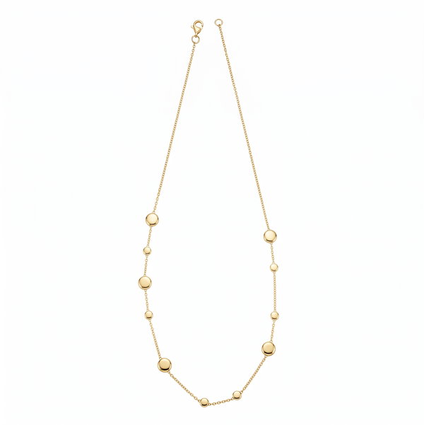 Closeup photo of 18KY Dot Station Necklace