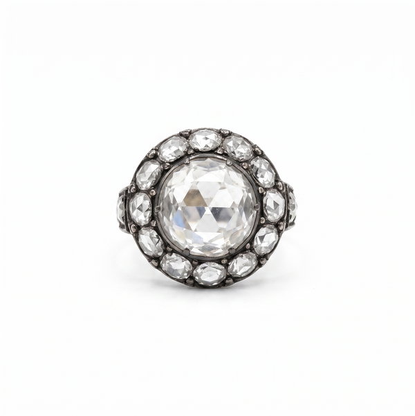 Closeup photo of 18KY Rose Cut Diamond Ring