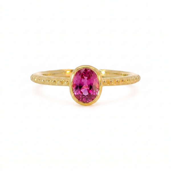 Closeup photo of Pink Sapphire Granulated Stacker