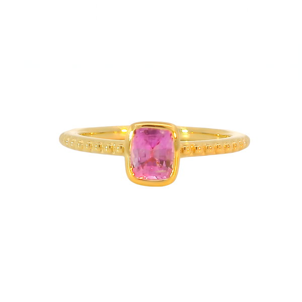 Closeup photo of Pink Sapphire Granulated Stacker