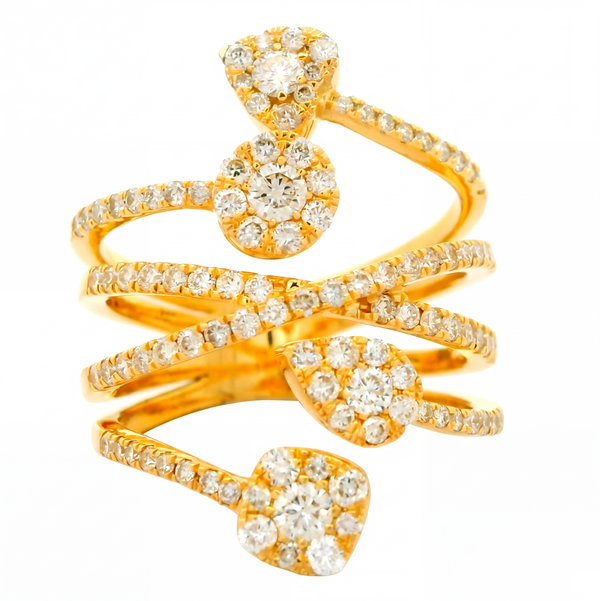 Closeup photo of 14K YELLOW GOLD DIAMOND RING