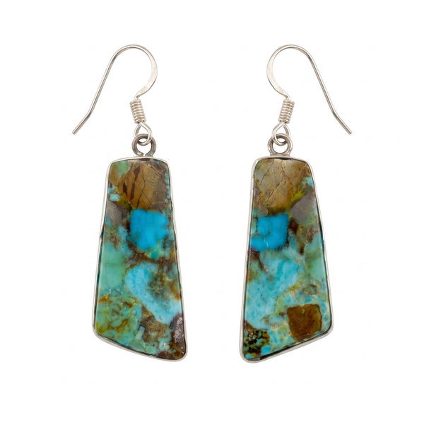 Closeup photo of Santo Domingo Turquoise Earrings - Nacazari