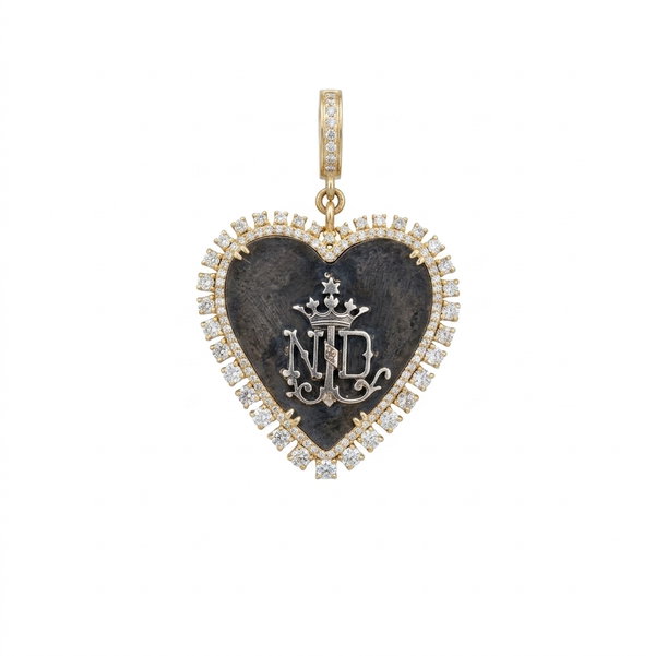 Closeup photo of ND Antique Look Pendant In 14K Yellow Gold