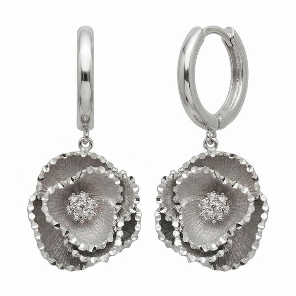 Closeup photo of 14KW Soul Dance Diamond Earrings