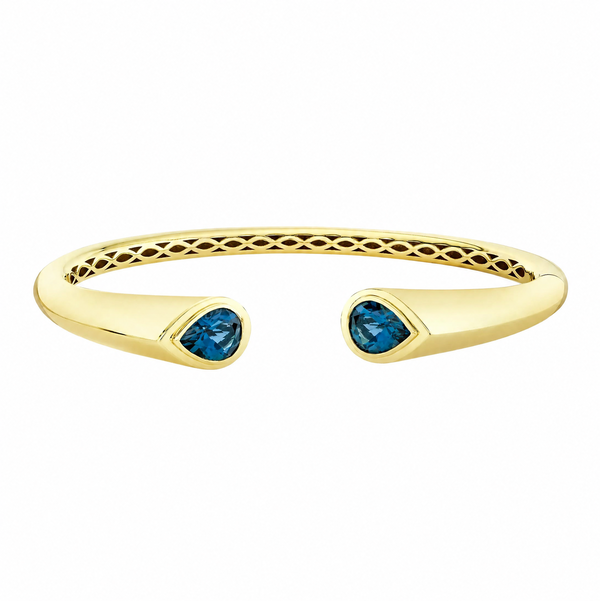 Closeup photo of Blue Topaz Bangle