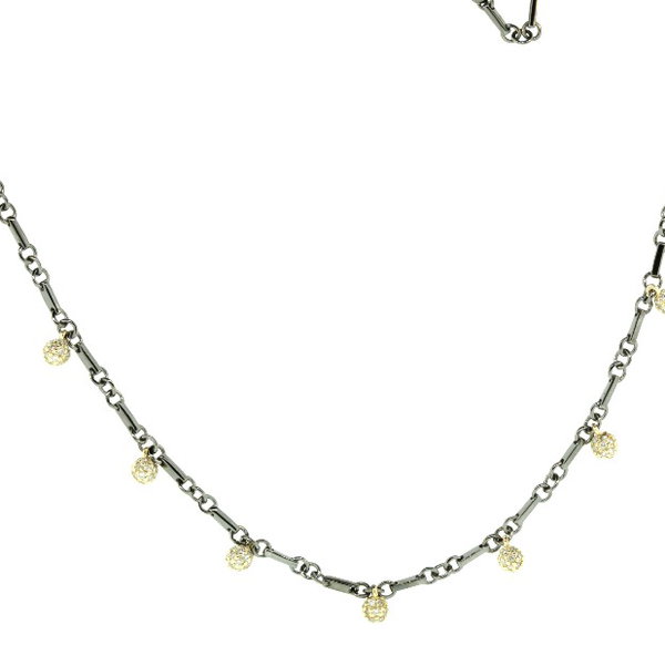 Closeup photo of 15-16 BLK BAR NK YG DNGL BD
