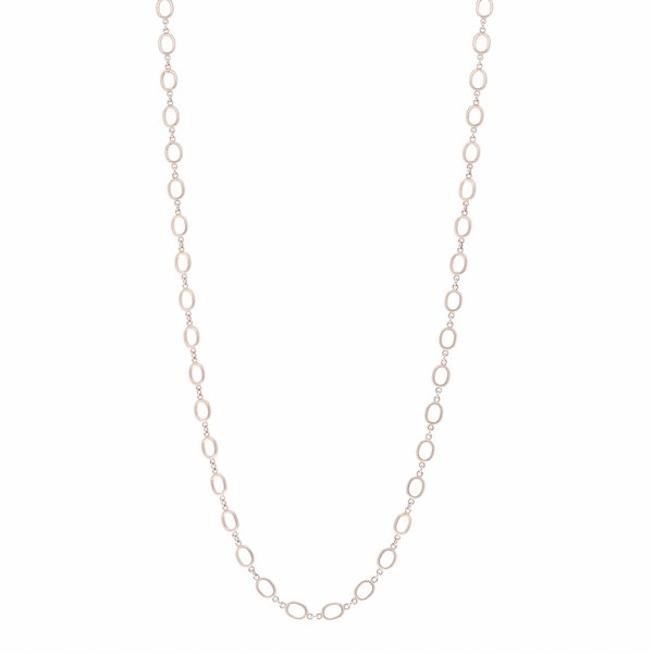 Closeup photo of 26" Oval Link Gold Chain Necklace