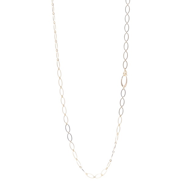 Closeup photo of Yellow Flat Link Chain 27"