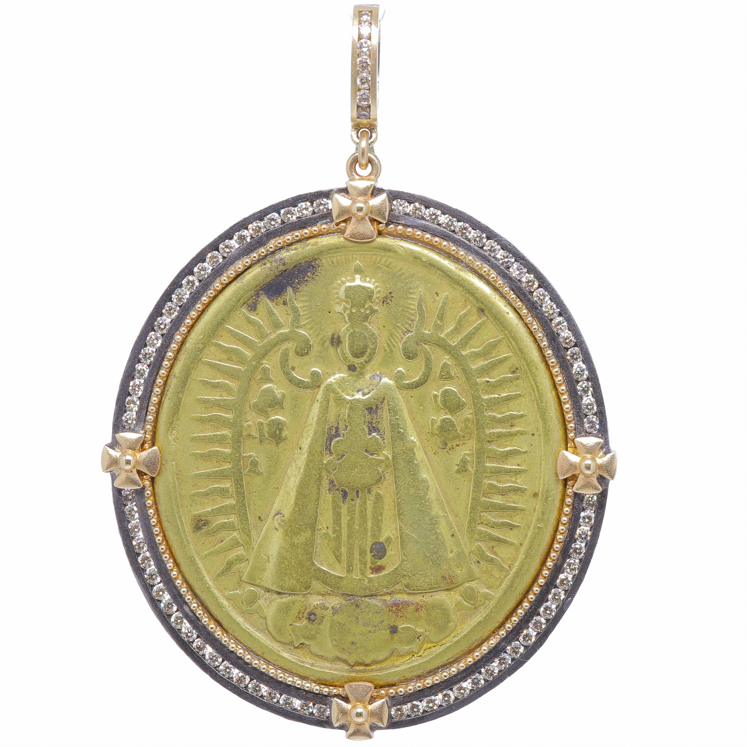 Spanish Lady of Montserrat Mary Pendant