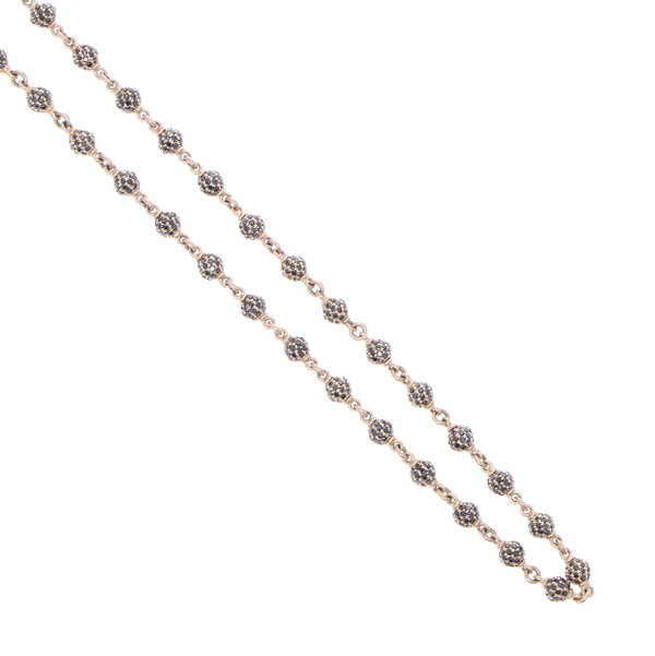 Closeup photo of Black Diamond Sphere Chain 17"