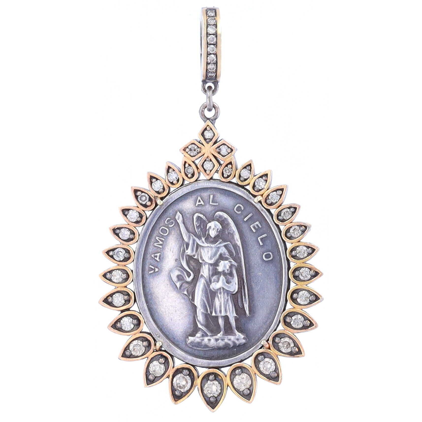 Spanish Silver Guardian Angel Pendant