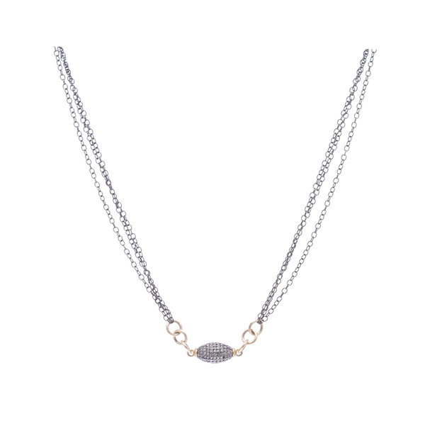 Closeup photo of Pave bead dia neck
