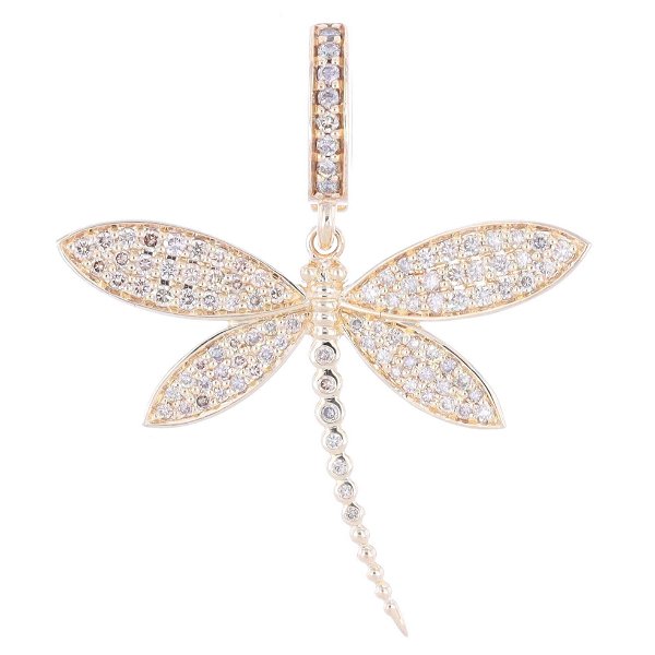 Closeup photo of Dragonfly Diamond Pendant