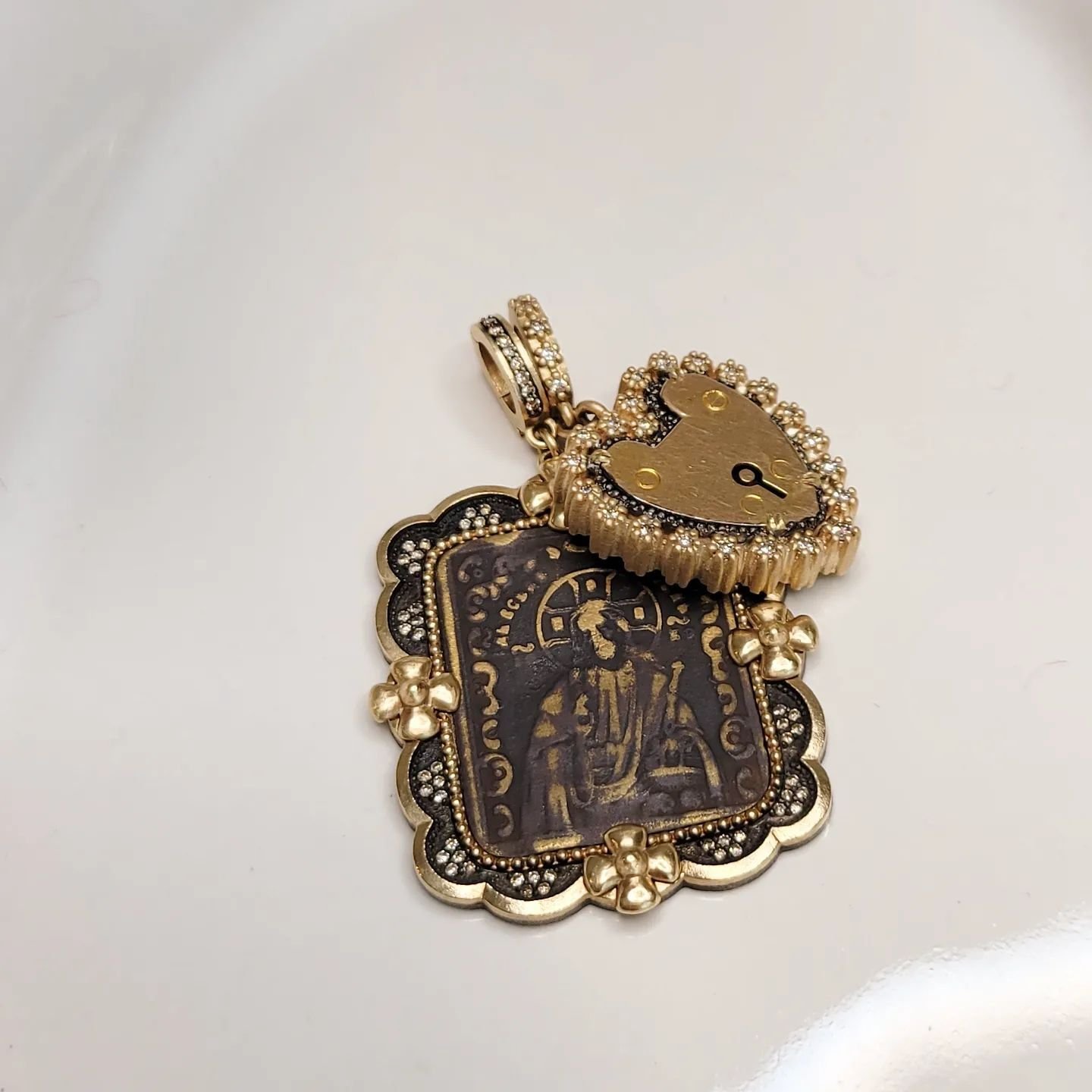 Antique Russian Resurrection Icon Medal