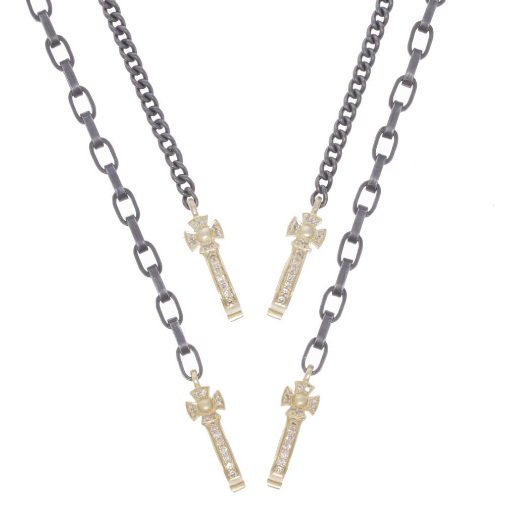 Classic Cross Bale Display Necklace with Open-able Bales