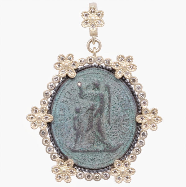 Closeup photo of French Guardian Angel Pendant