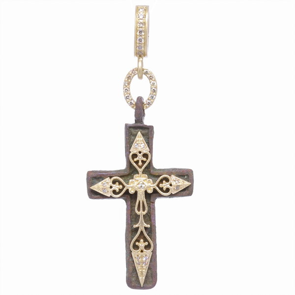 Closeup photo of Small Old Believers Cross Pendant