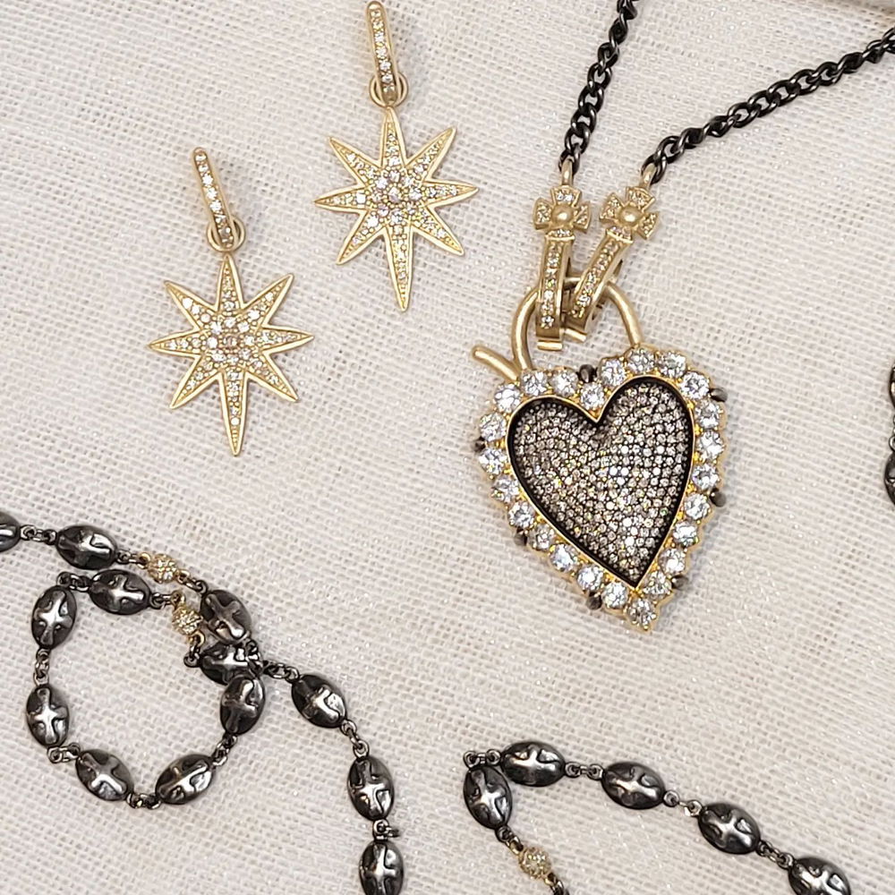 Another shot of Classic Cross Bale Display Necklace with Open-able Bales