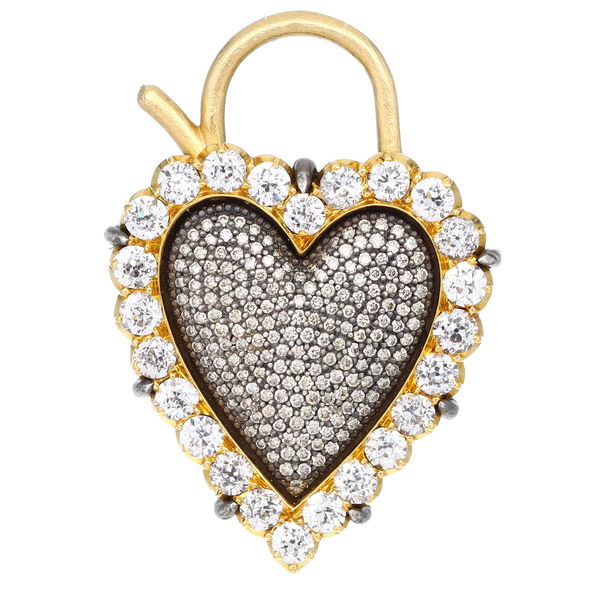 Closeup photo of Vintage Heart Pendant Padlock