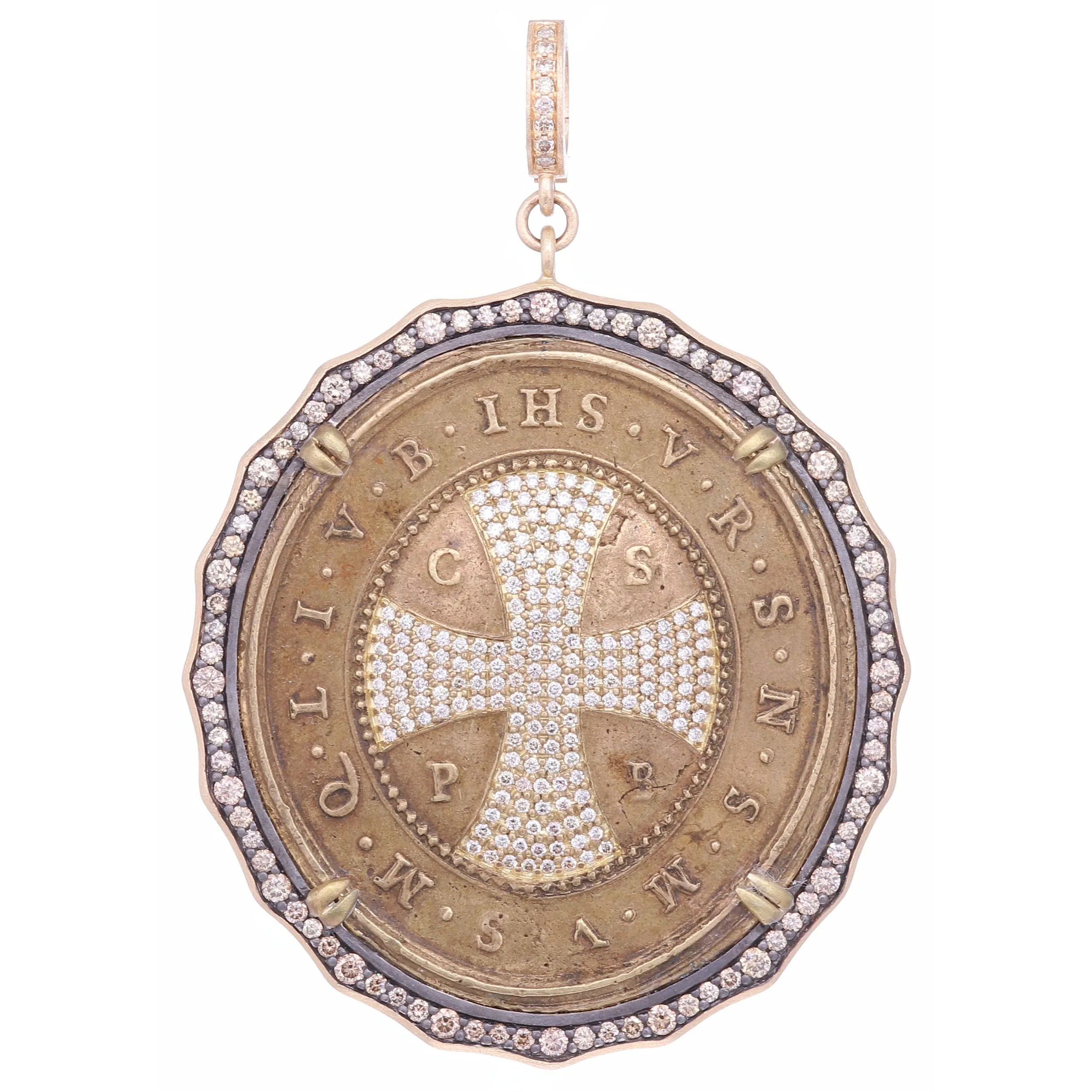 XL Saint Benedict Medal with Unique, Antique Scrollwork - Marys Way  Apostolate Store