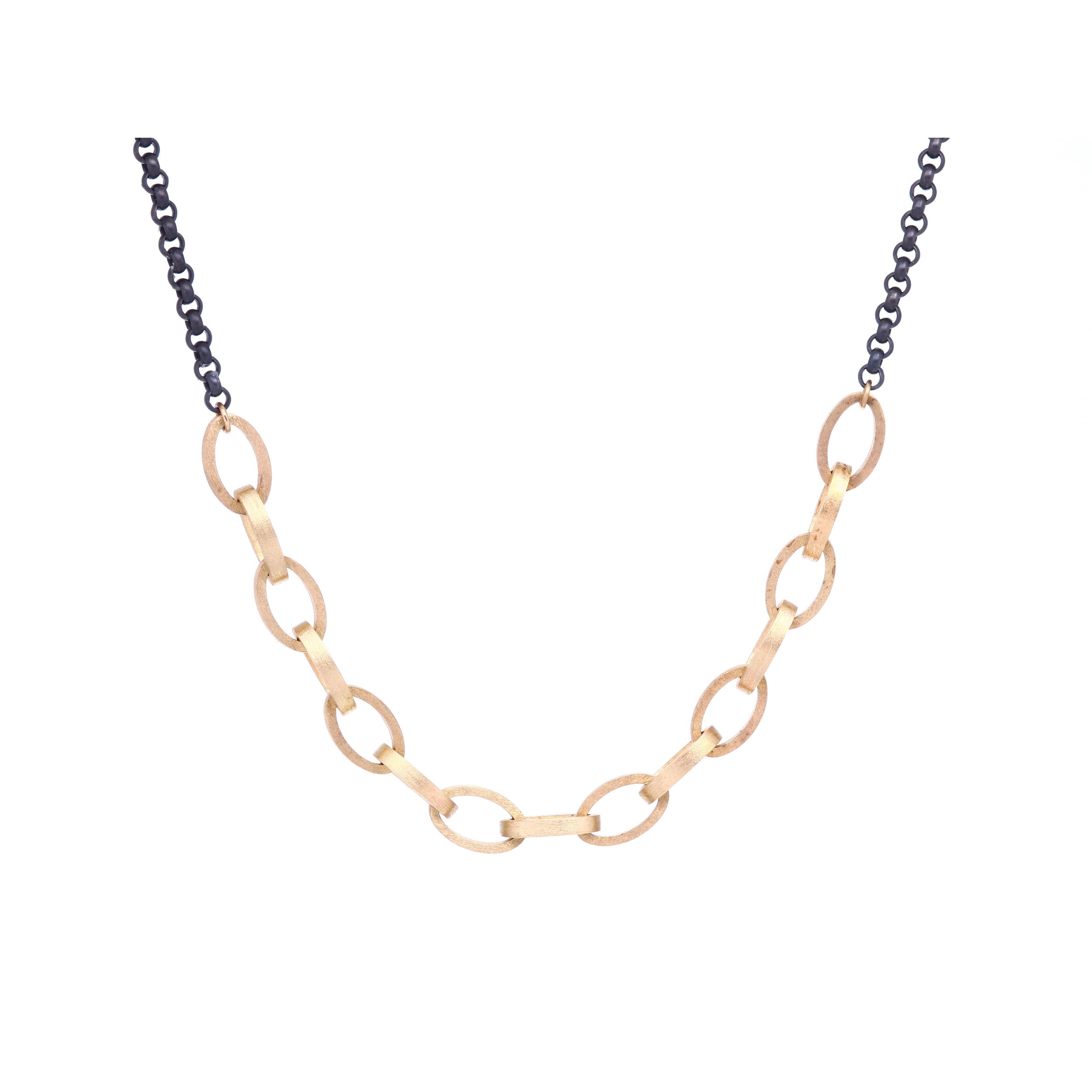 18" 14k Oval Link Necklace