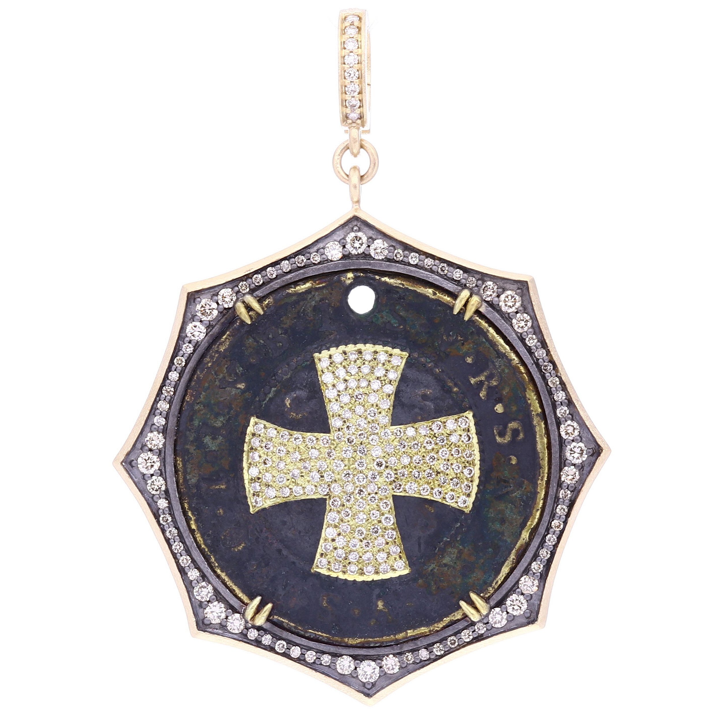 Antique Round St Benedict Medal