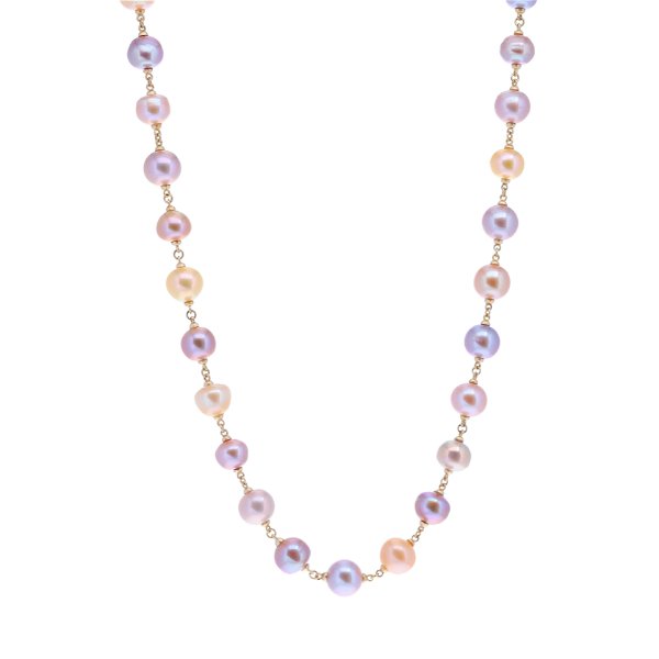 Closeup photo of 30" Blush Freshwater Pearl Necklace 11-11.5mm