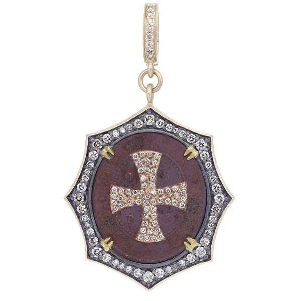 Closeup photo of Antique St Benedict Medal