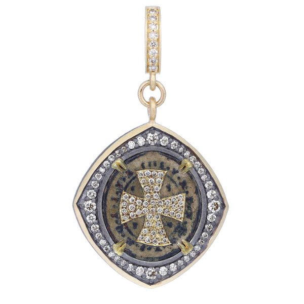 Closeup photo of Antique St. Benedict Medal Pendant