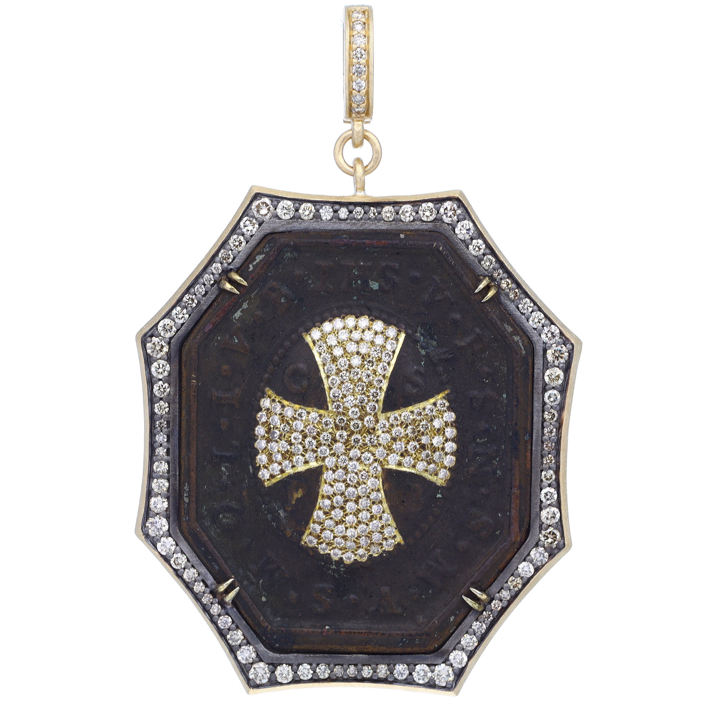 Large Antique St Benedict Medal Pendant