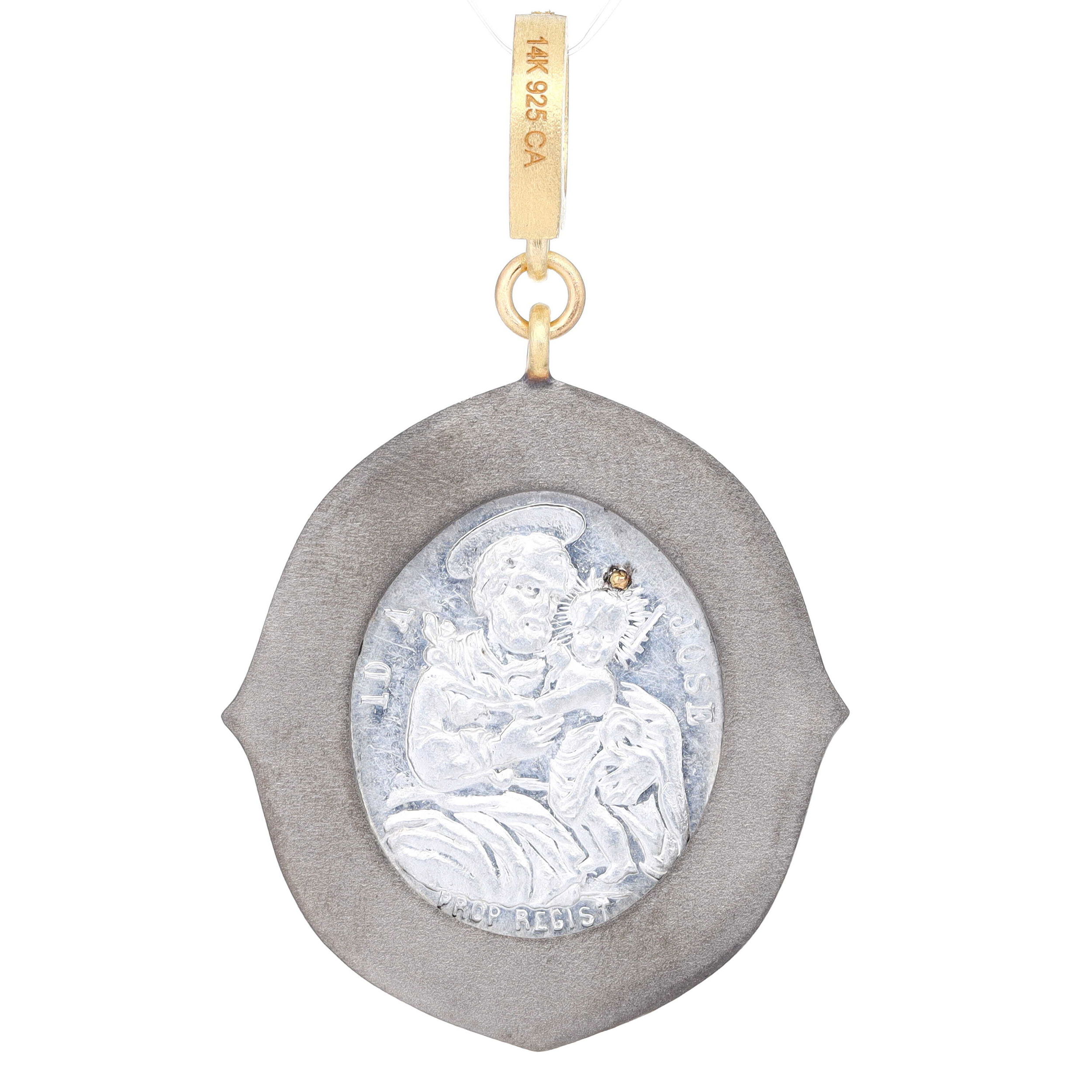 Antique French Guardian Angel Medal