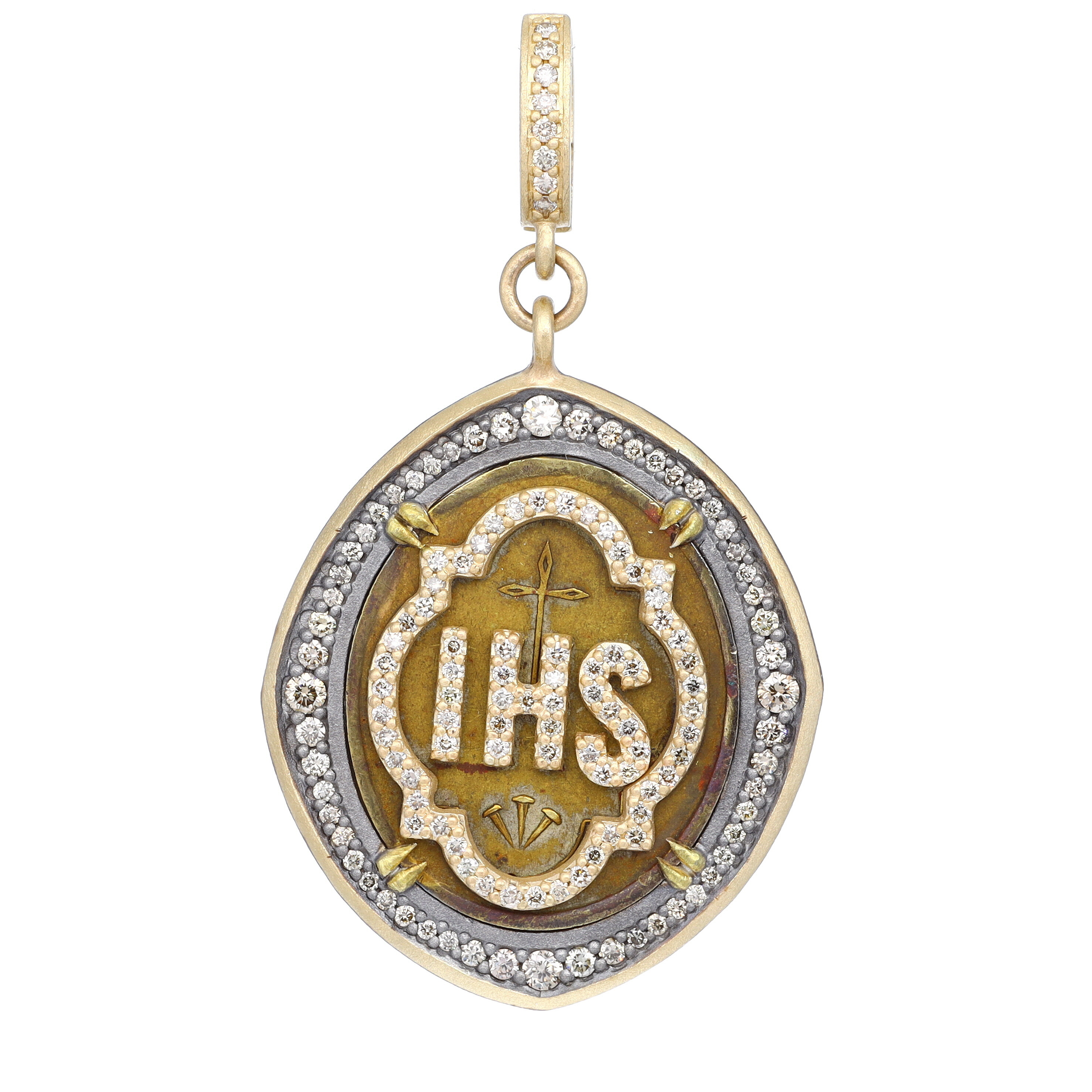 Antique IHS Medal Pendant