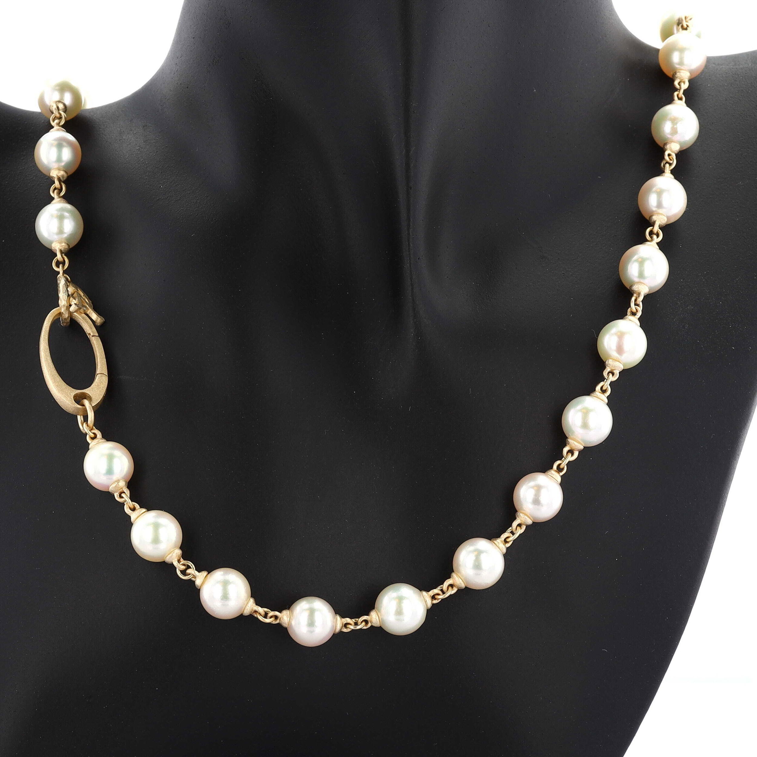 24" 9mm White Akoya Pearl Necklace