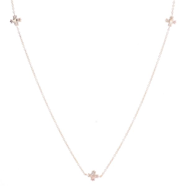 Closeup photo of 14k Yellow Gold Delicate 30-32" Maltese Cross Station Chain Layering Necklace with Diamond Details