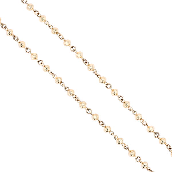 Closeup photo of 17.50" Gold Sphere Chain Necklace