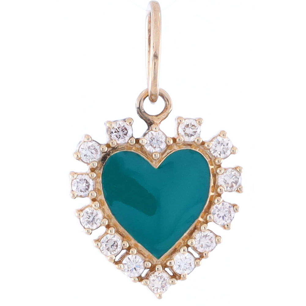 Shot of Enamel Heart Classic Charm