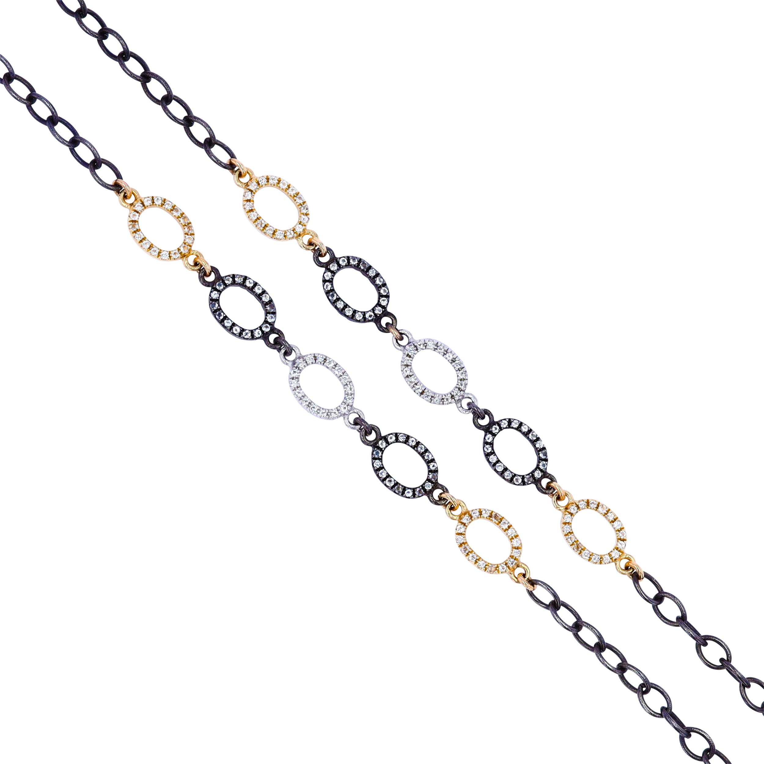White Aquamarine Layering Chain - 32" Length