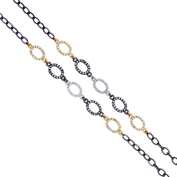 Closeup photo of White Aquamarine Layering Chain - 32" Length