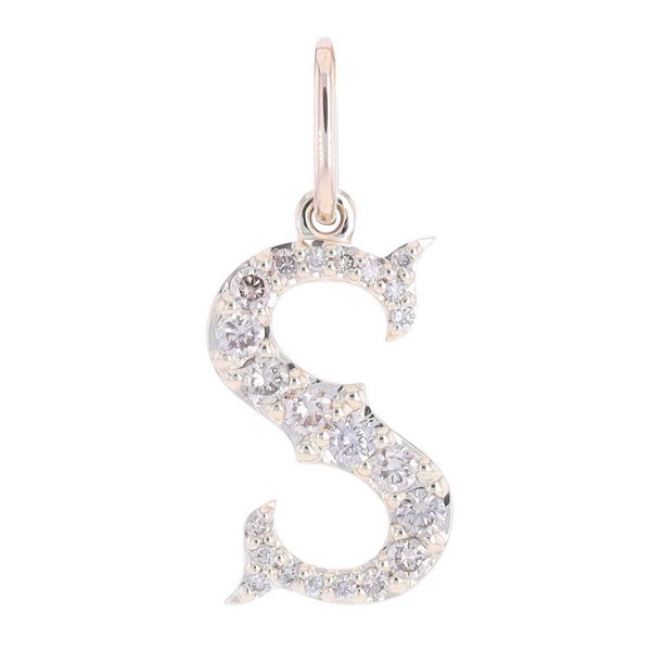 Closeup photo of Pave Letter Charm