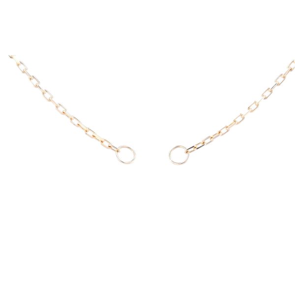 Closeup photo of 18" 14k Yellow Gold Long Box Chain with no Openable Bale