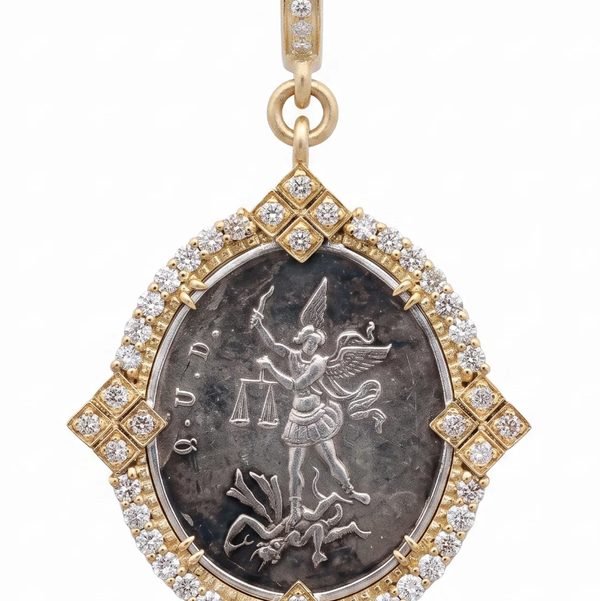 Closeup photo of Antique Guardian Angel