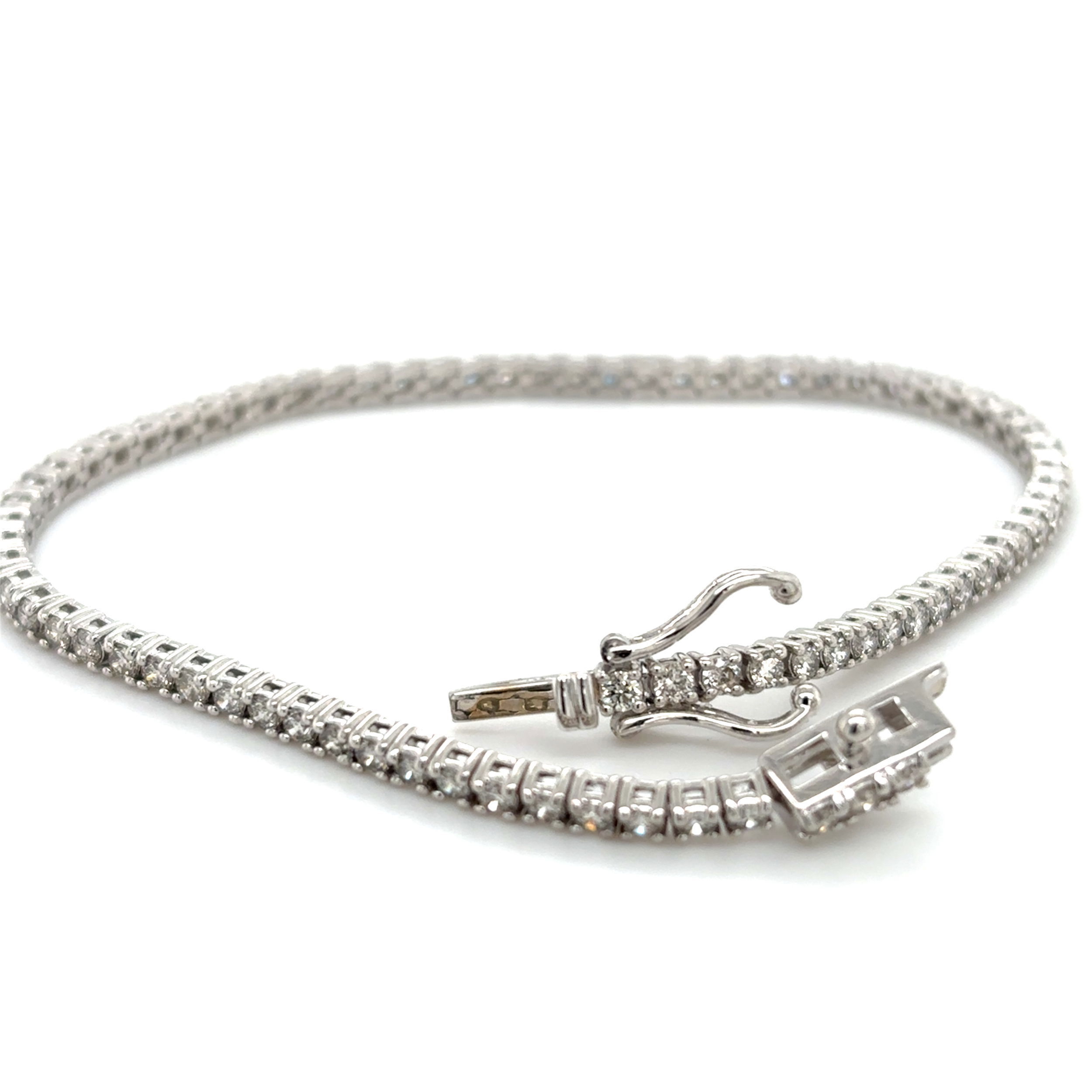 14k White Gold 2.17tw Diamond Tennis Bracelet