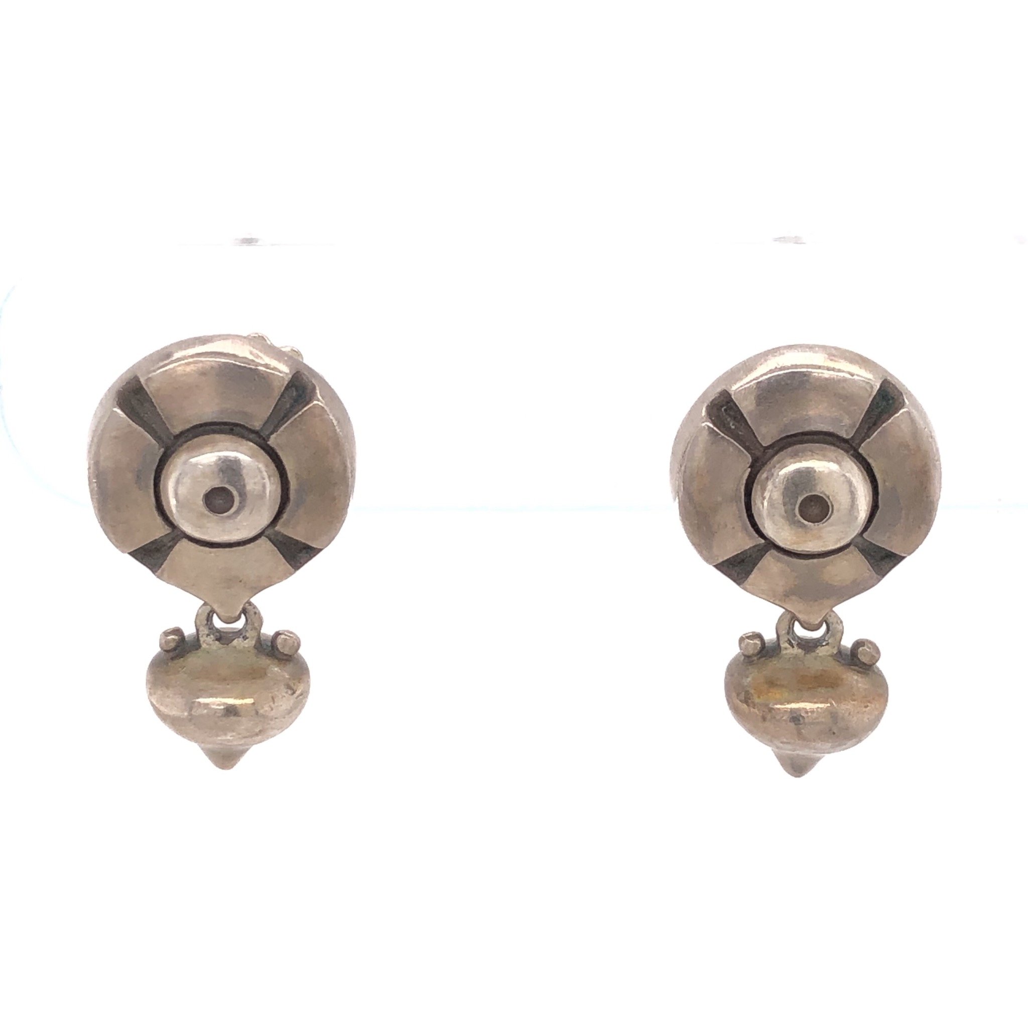 925 Sterling JENN Geometric Drop Earrings 14.6g, 1" Tall