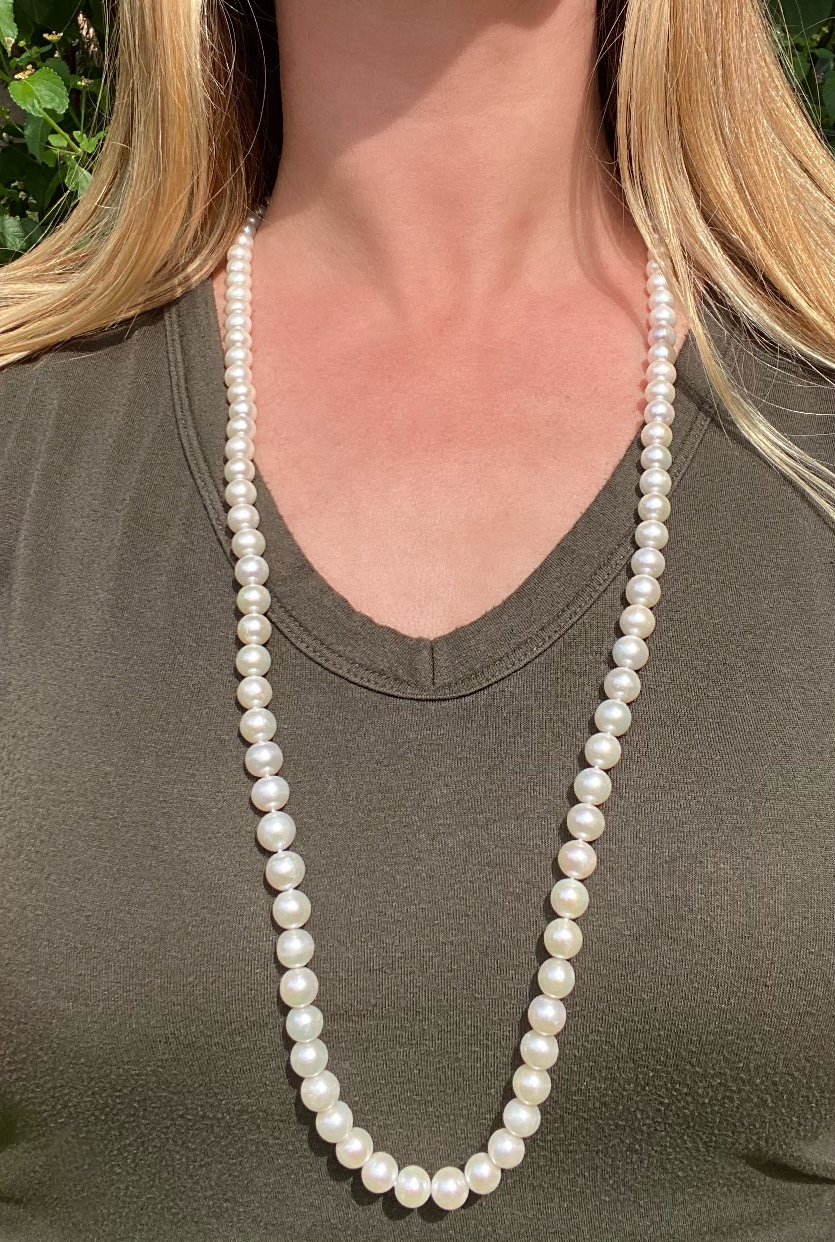 14K YG 8.5mm Freshwater Pearl Necklace 35"