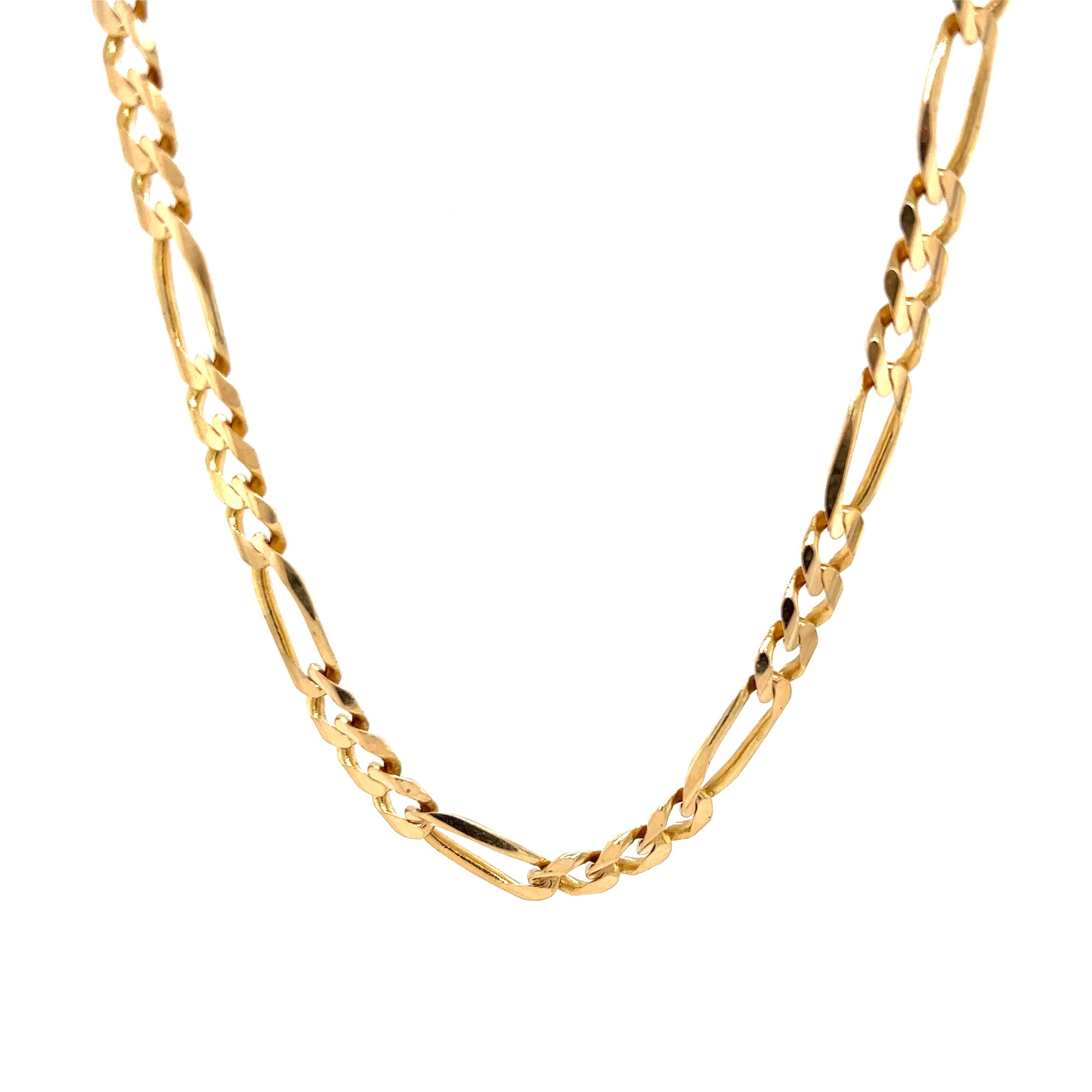 14K YG Figeroa Chain 6.00mm Necklace 25.9g, 20"