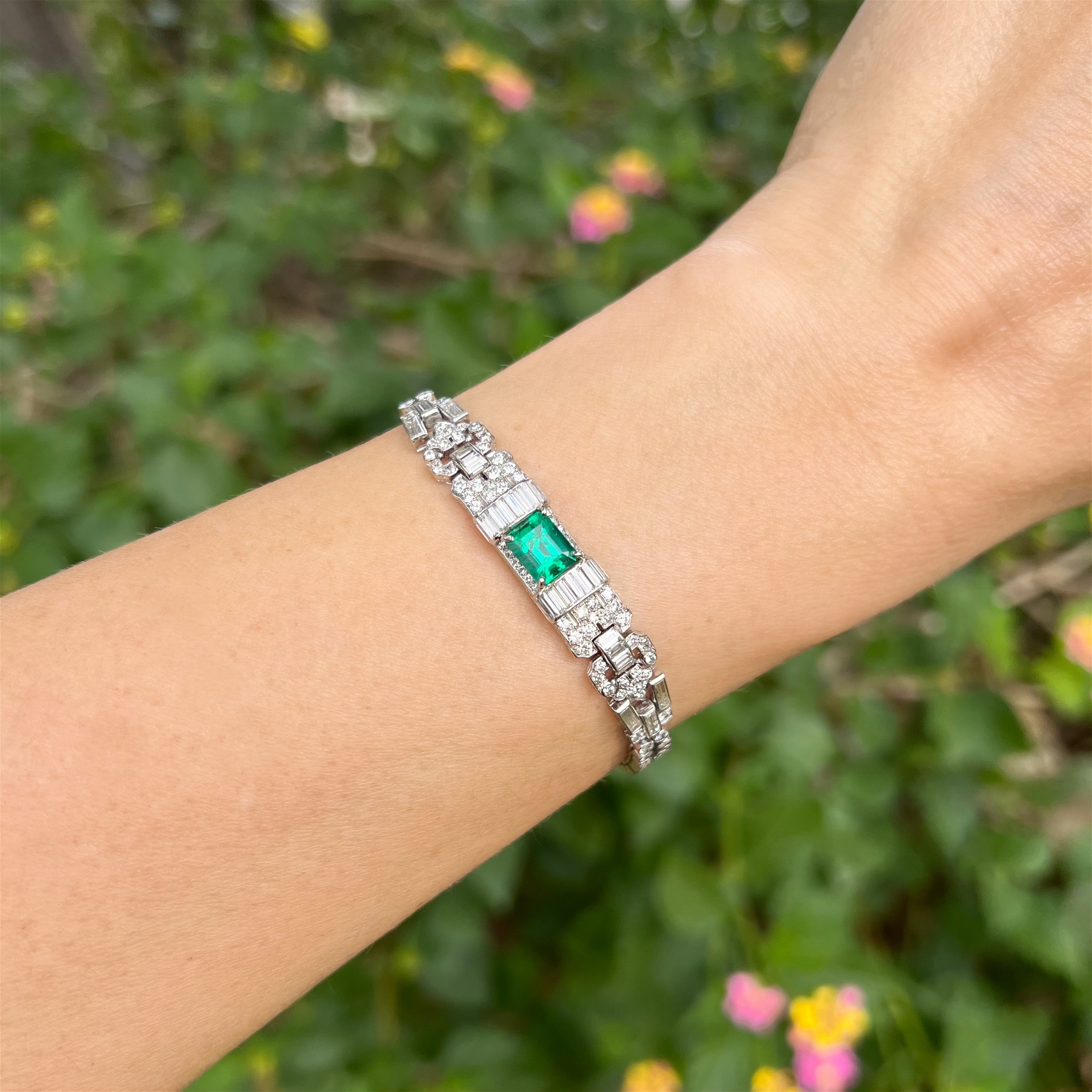 Emerald and silver bracelet - TigerLily Jewellery-hdcinema.vn