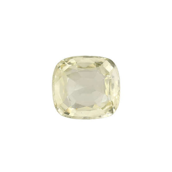Closeup photo of 2.10ct Cushion Shape Loose Yellow Sapphire NO HEAT GIA 8.16 x 7.65 x 3.39mm